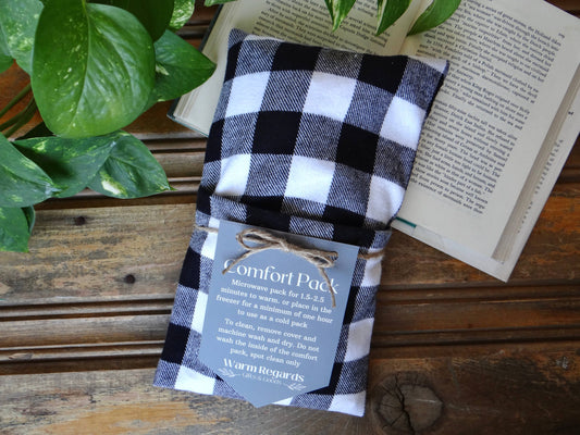 Washable Microwavable Reusable Heating Pad Buffalo Plaid