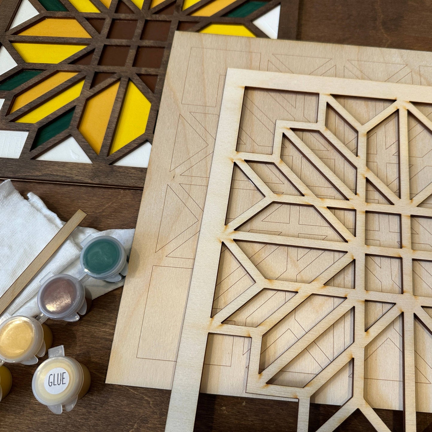 DIY Barn Quilt Pattern Sunflower Painting Craft Kit