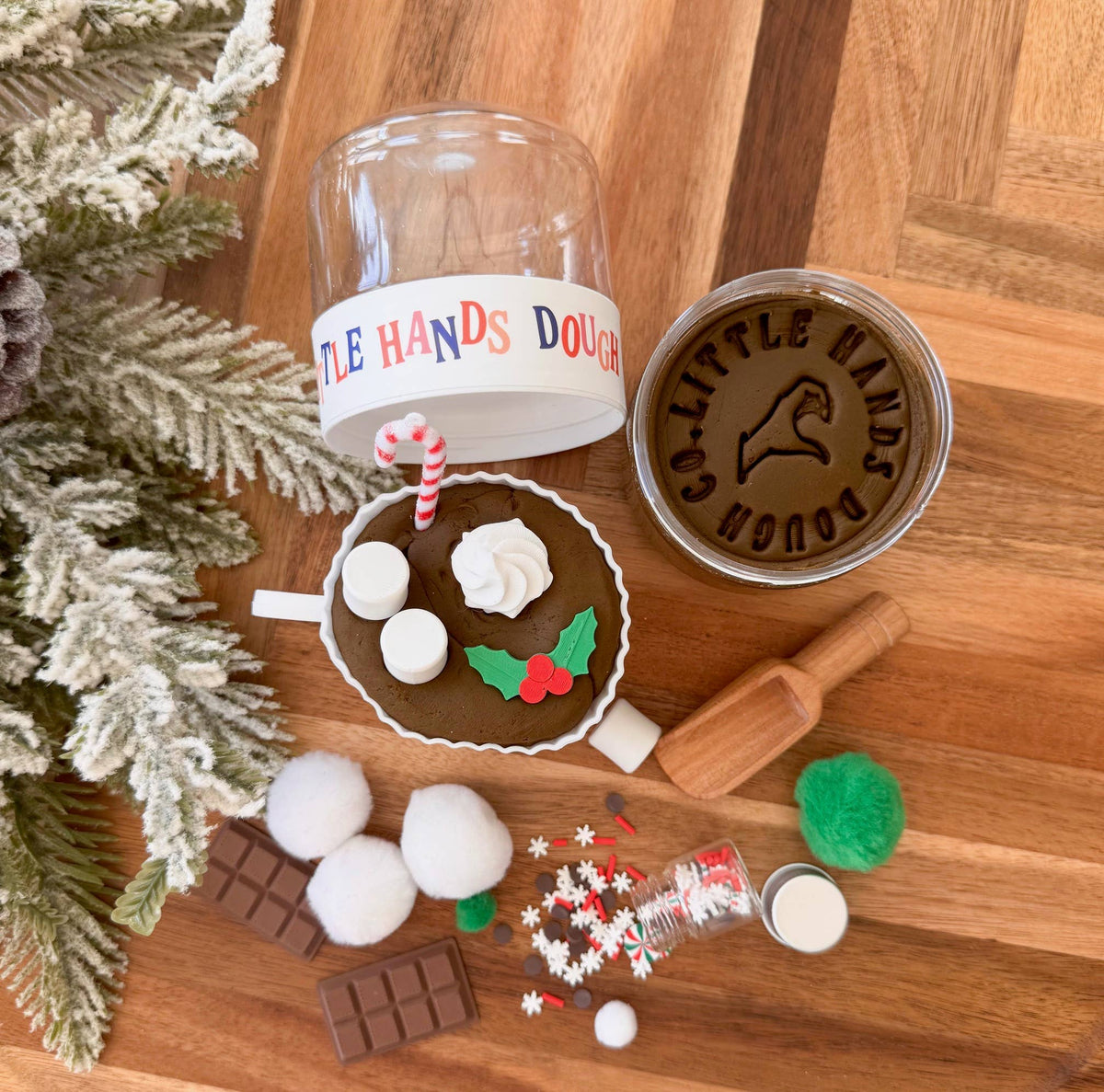 Hot Cocoa Playdough To-Go Jar