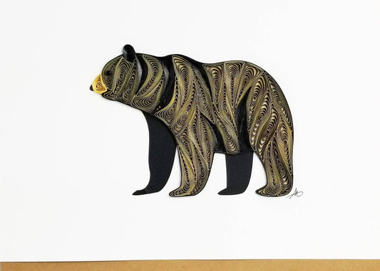 Bear Quilled Greeting Card