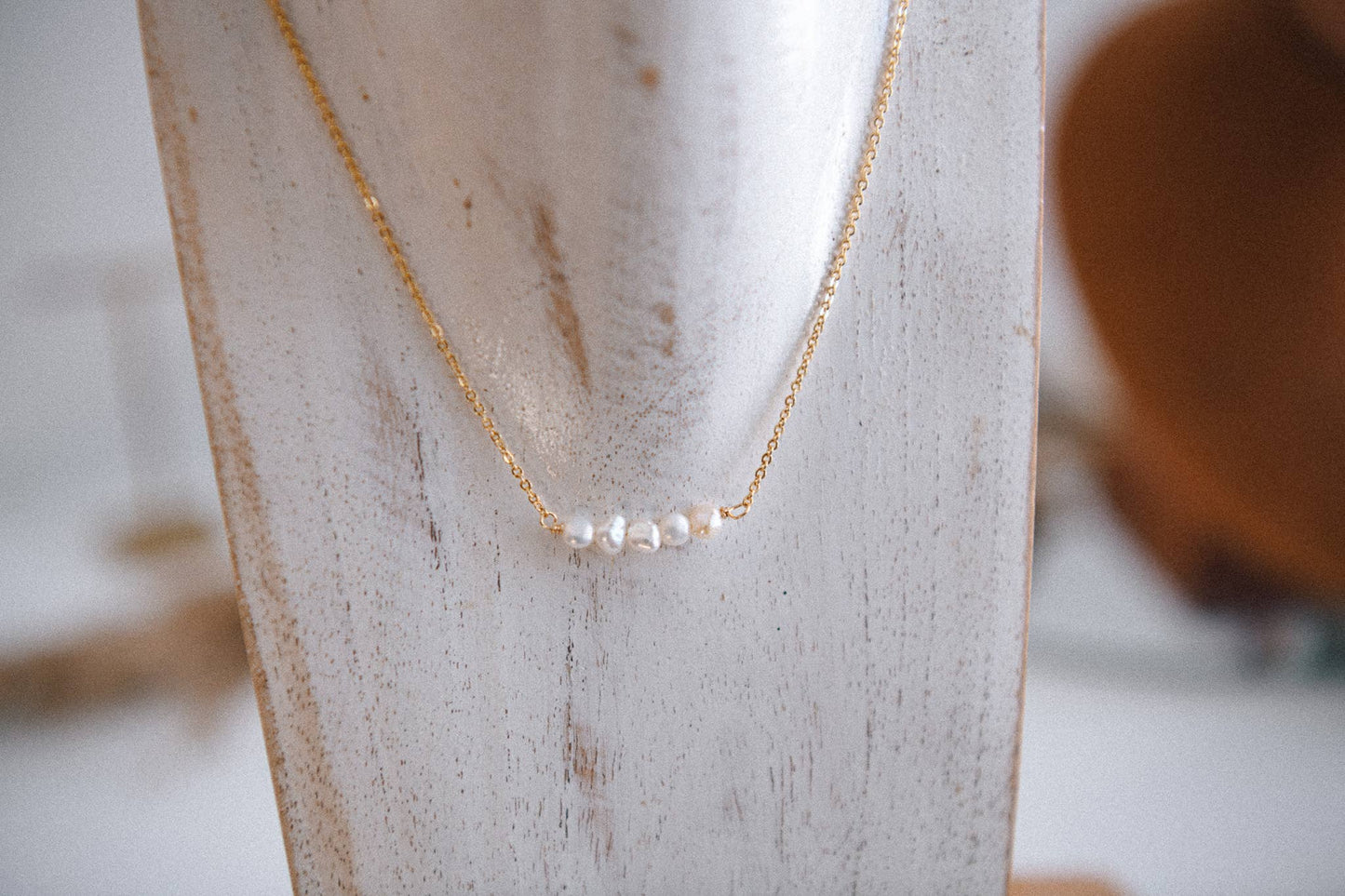 Freshwater Pearl 14K Gold Plated Necklace