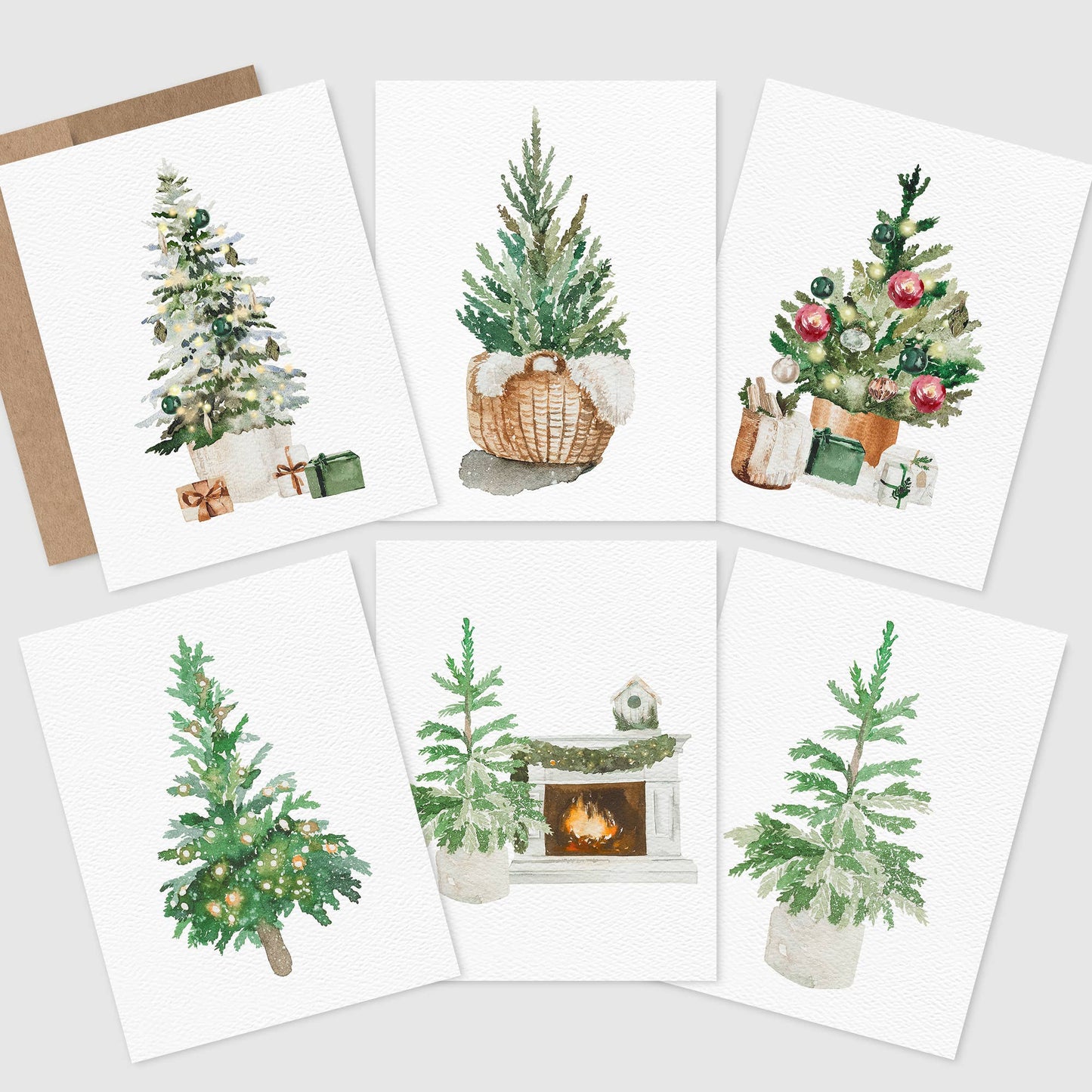 Holiday Trees Greeting Cards