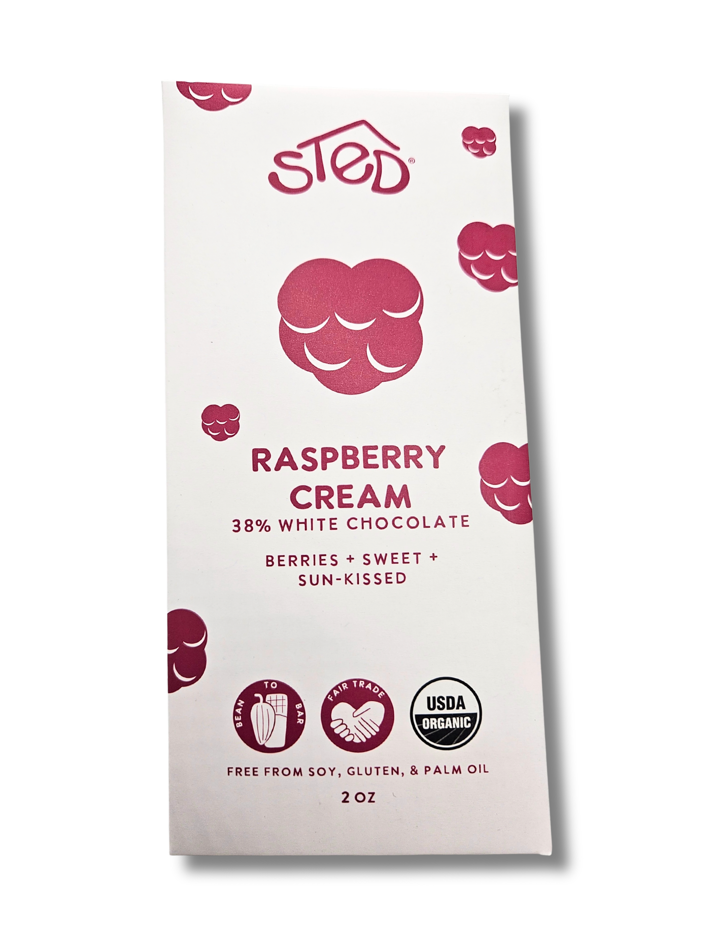 Raspberry Cream 2 oz. White Chocolate Bar