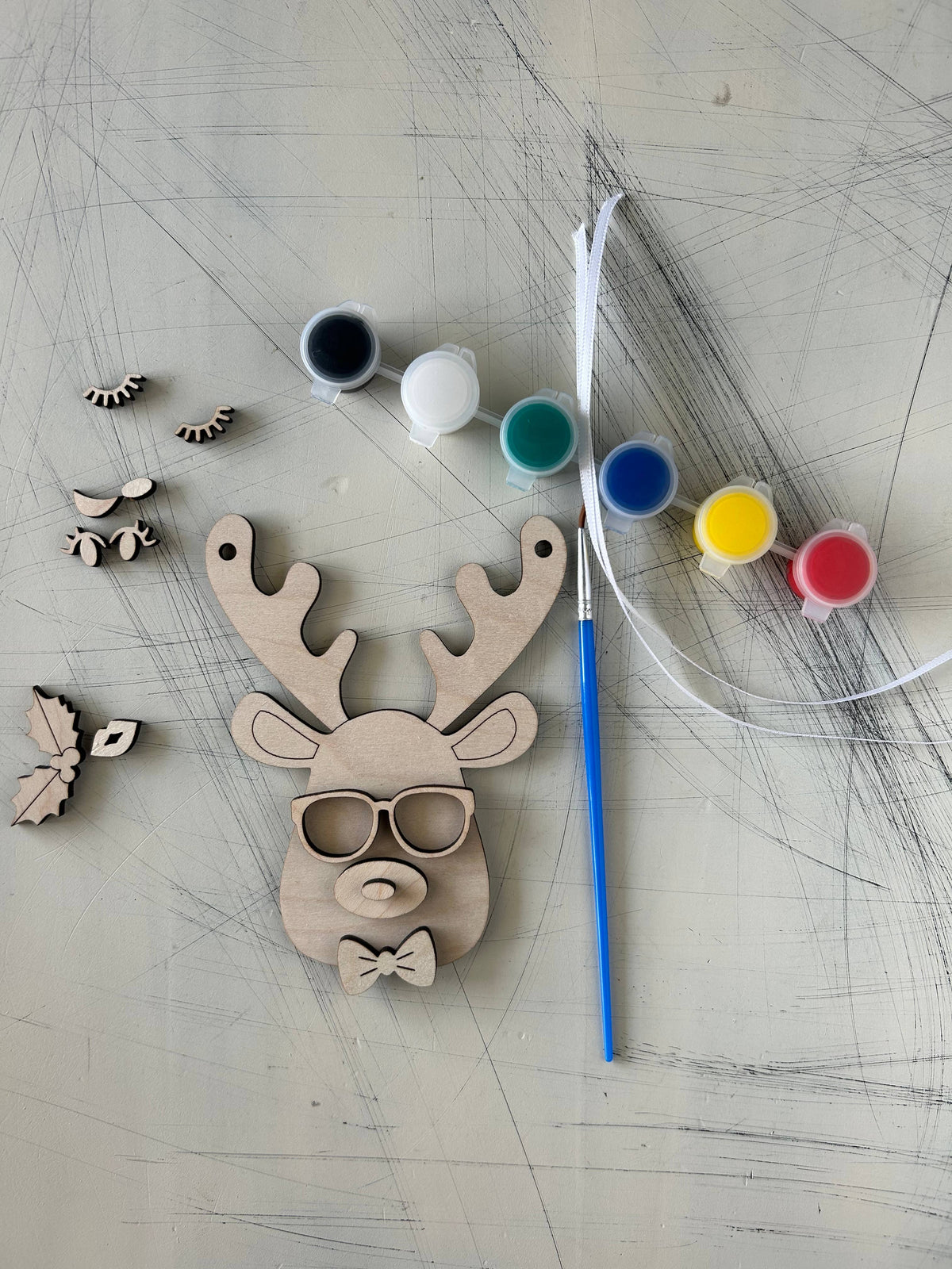 Build Your Own Reindeer Ornament Paint Kit