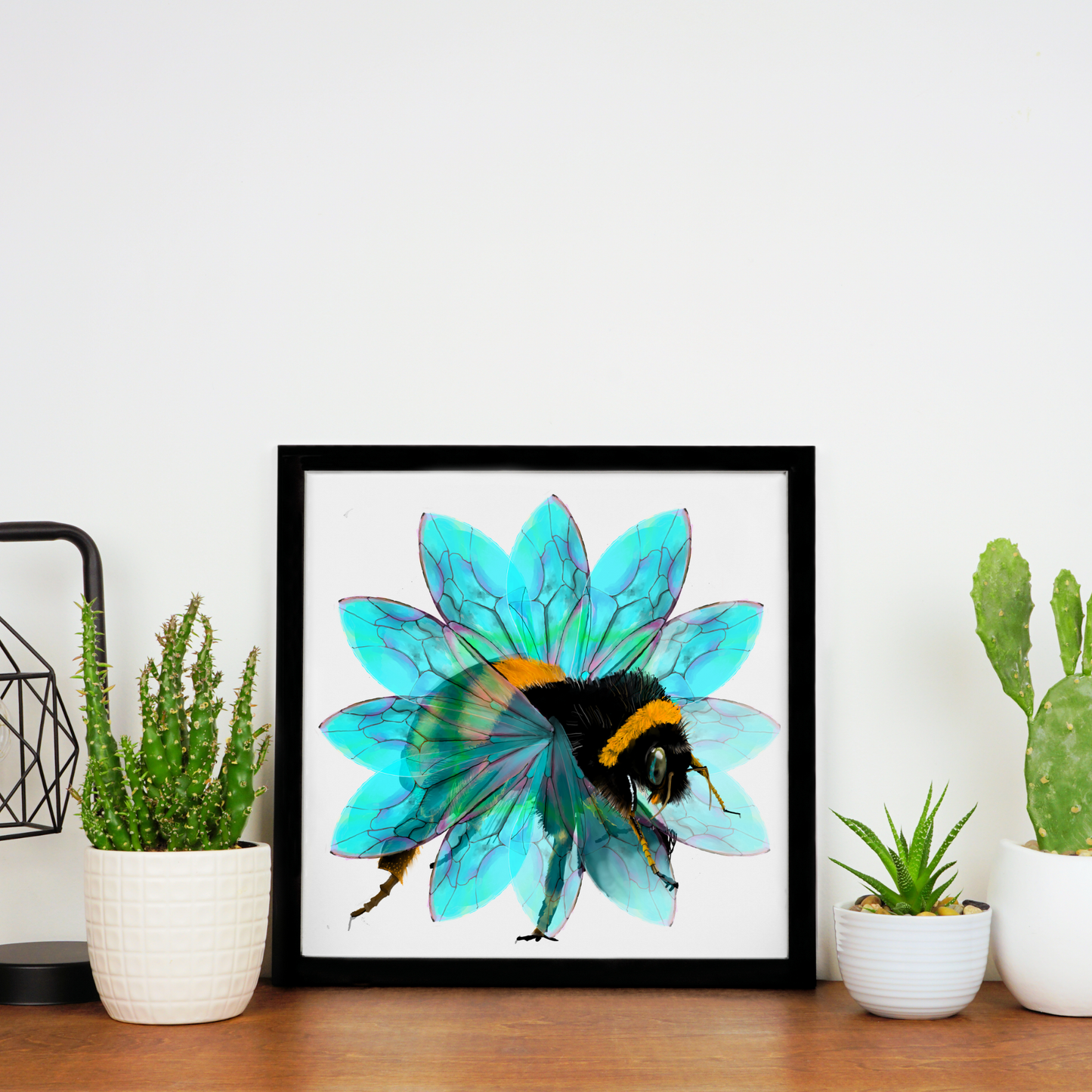 Bee In The Flower Art Print 8x8