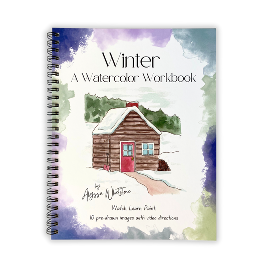 Winter Watercolor Workbook - with Video Directions