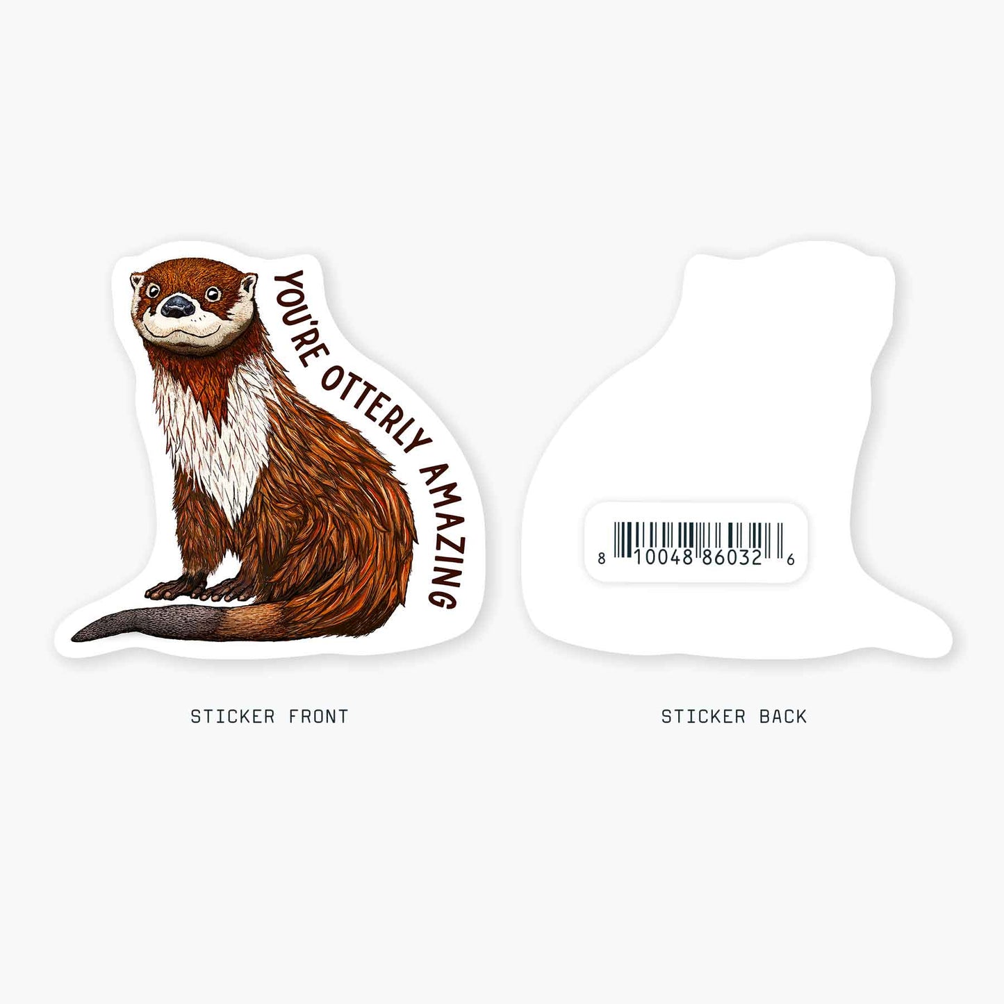 Otterly - 3" Art Sticker
