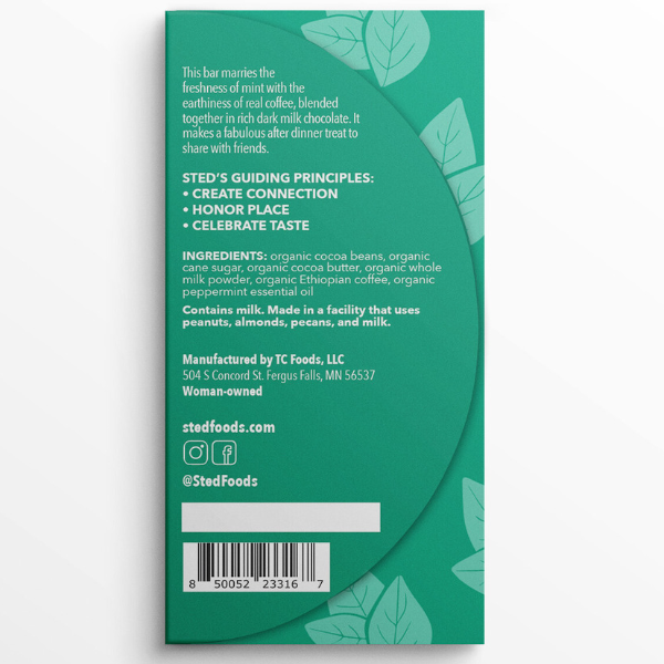 Mini Mint Mocha .5 oz Chocolate Bar