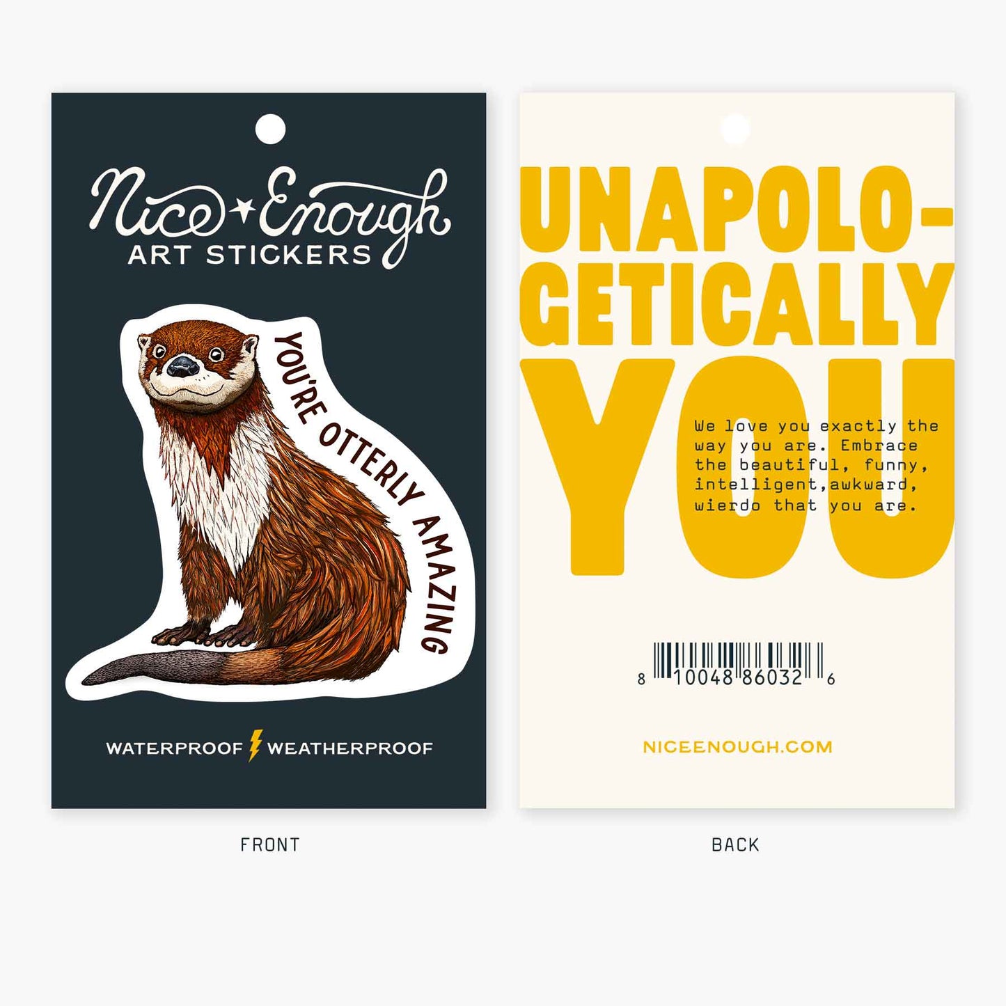 Otterly - 3" Art Sticker
