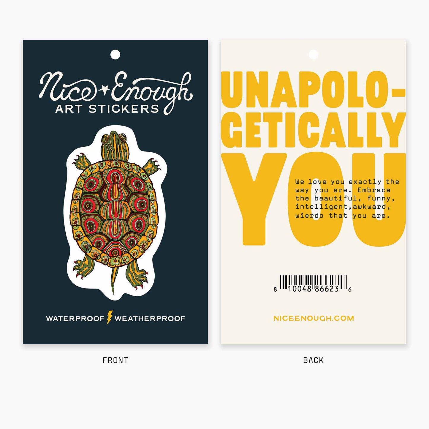 Painted Turtle - 3" Art Sticker