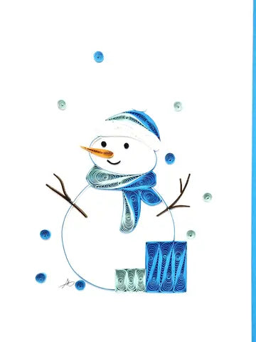 Snowman Quilled Greeting Card