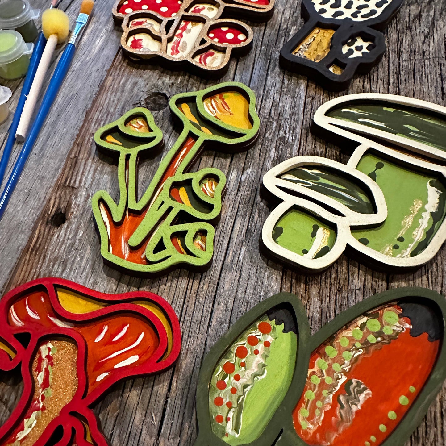 Mini DIY painting Mushrooms and Toadstools gift set