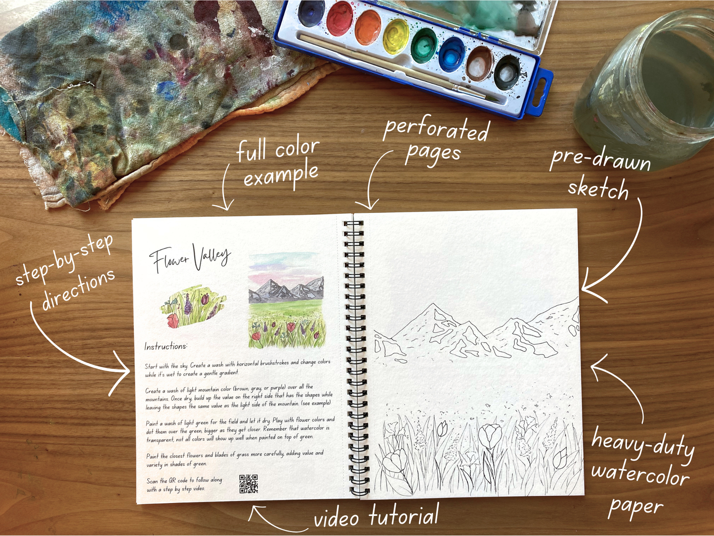 Growth Watercolor Workbook - With Video Directions