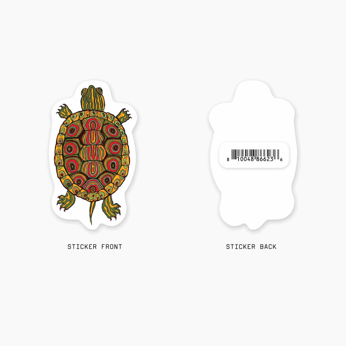 Painted Turtle - 3" Art Sticker