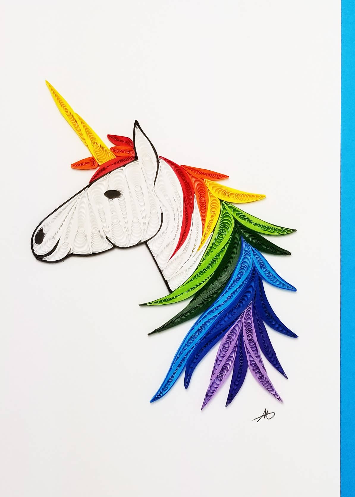 Unicorn Quilled Greeting Card