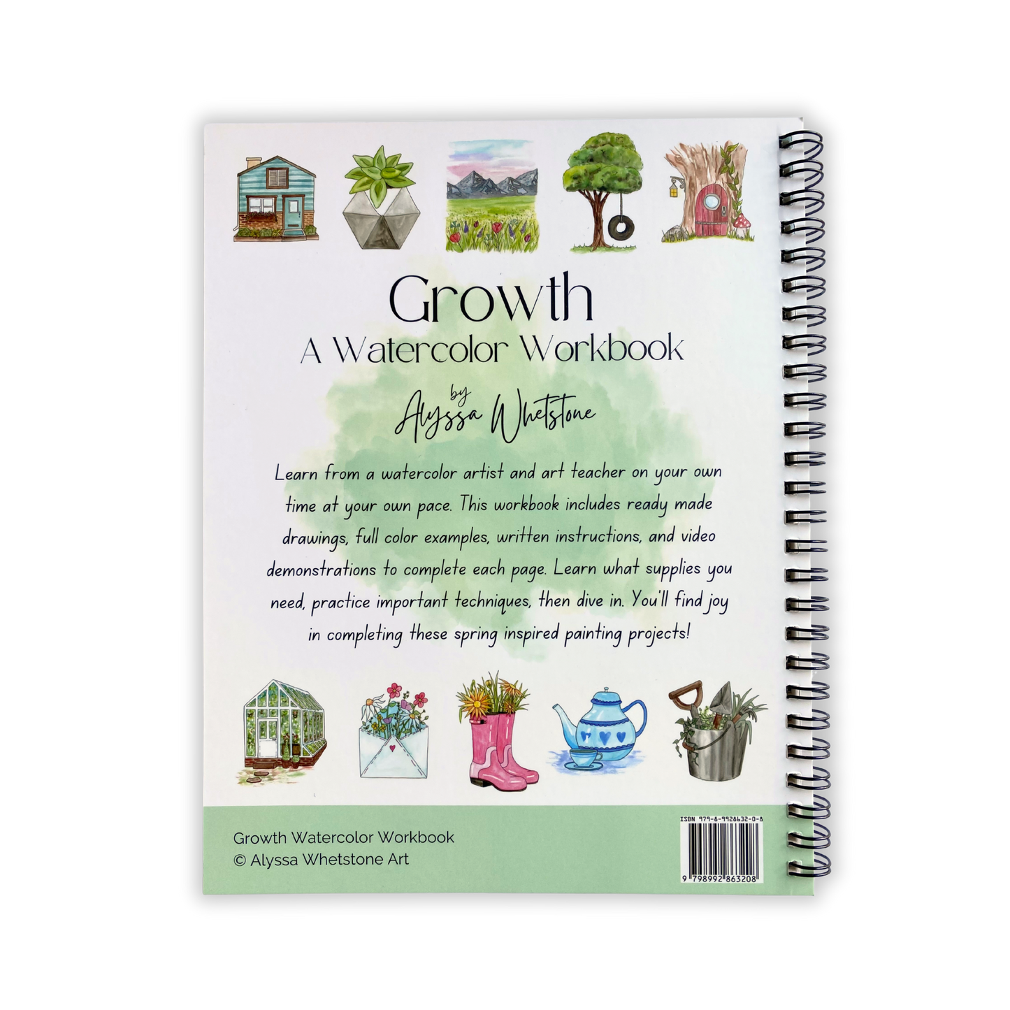 Growth Watercolor Workbook - With Video Directions