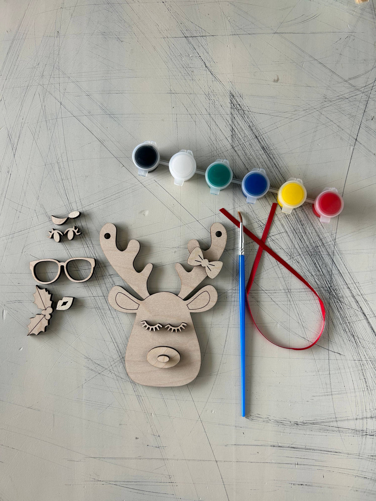 Build Your Own Reindeer Ornament Paint Kit