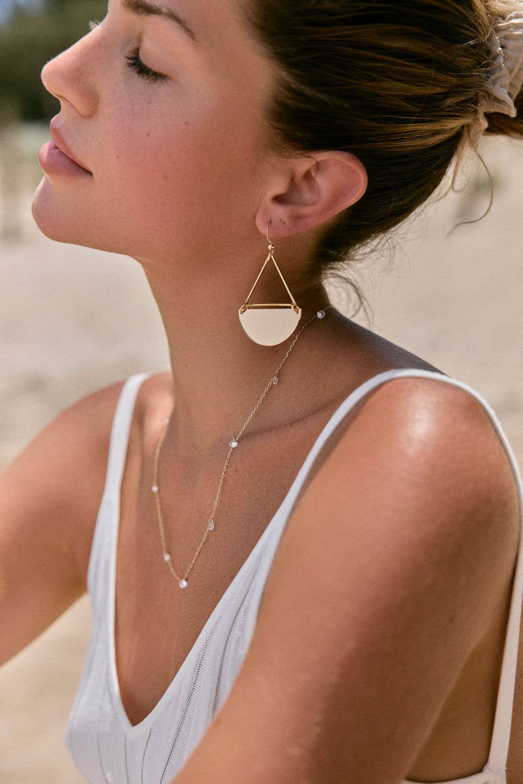 Cubic Zirconia Gold Plated Necklace