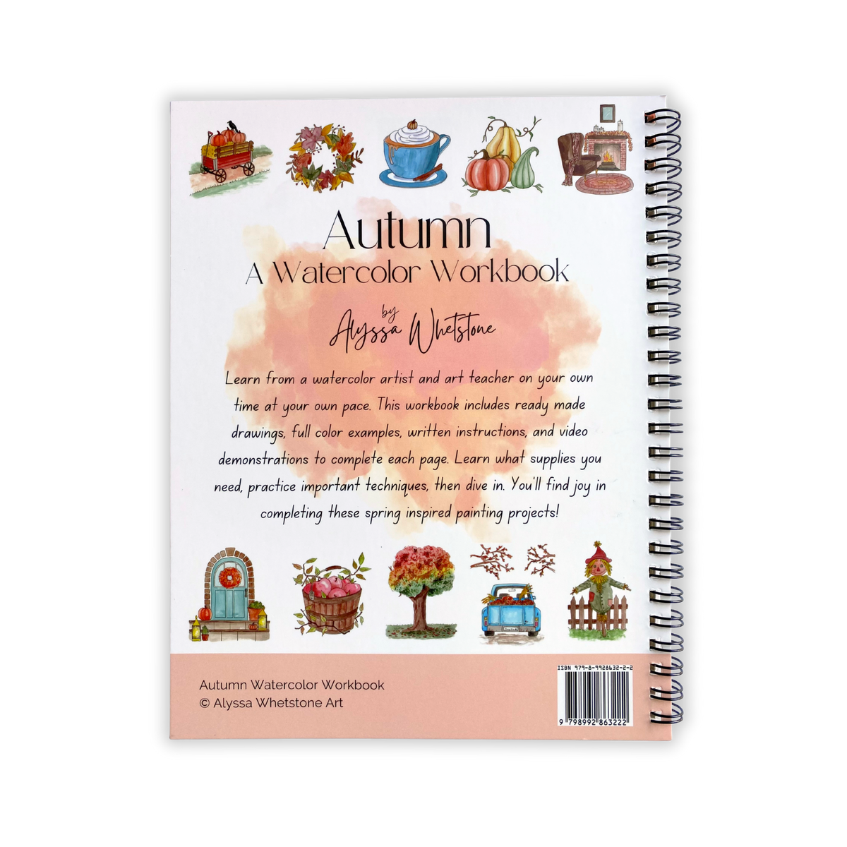 Autumn Watercolor Workbook - Video Directions Included