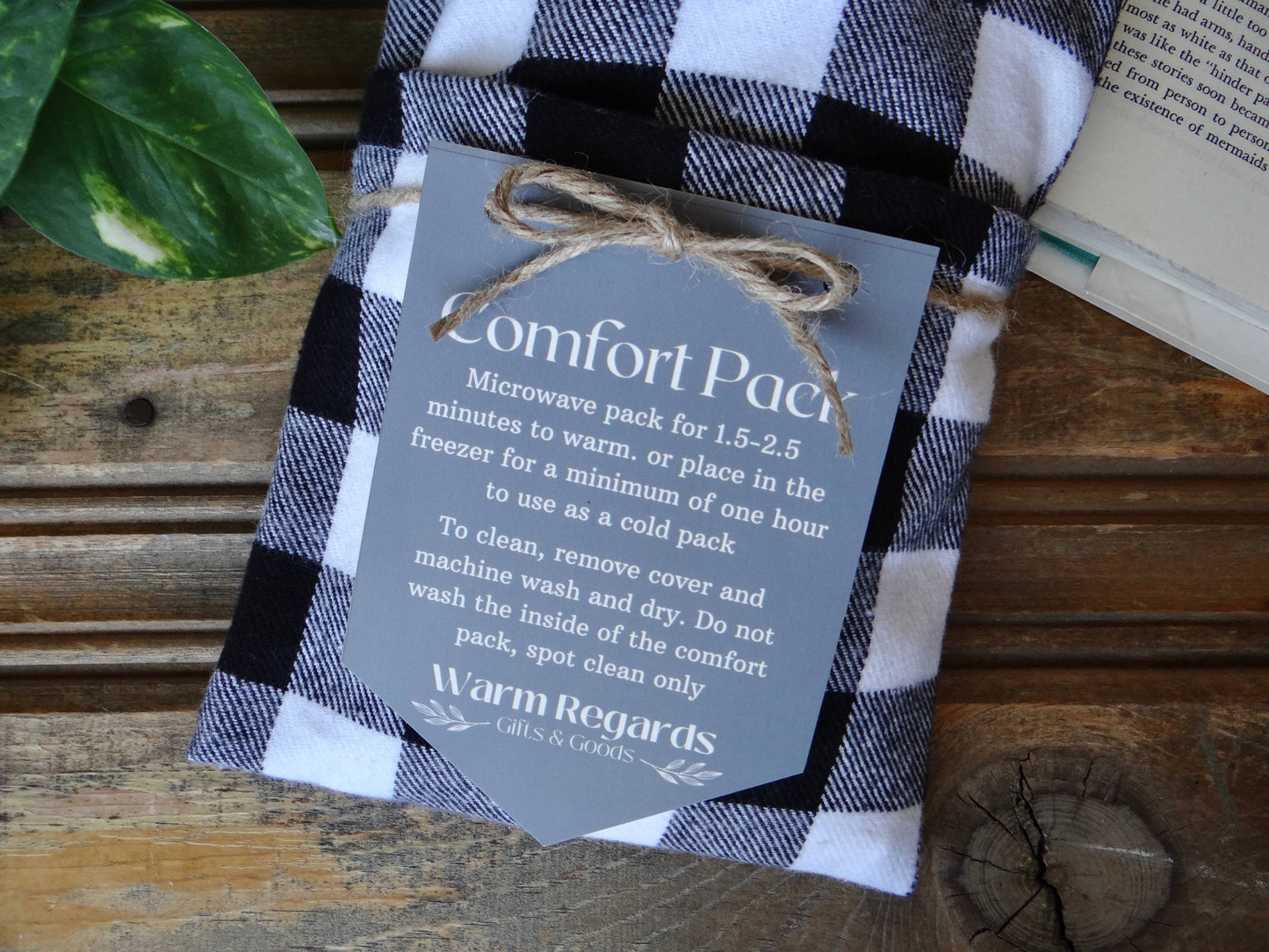 Washable Microwavable Reusable Heating Pad Buffalo Plaid