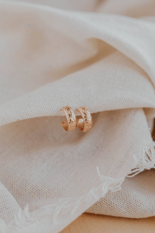 Baby Flora Hoop Earrings