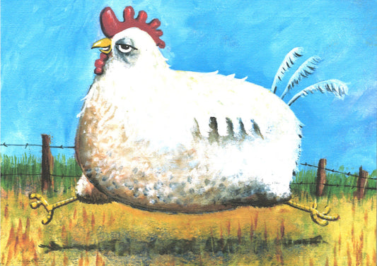 Chicken. Run chicken run. Greeting Card
