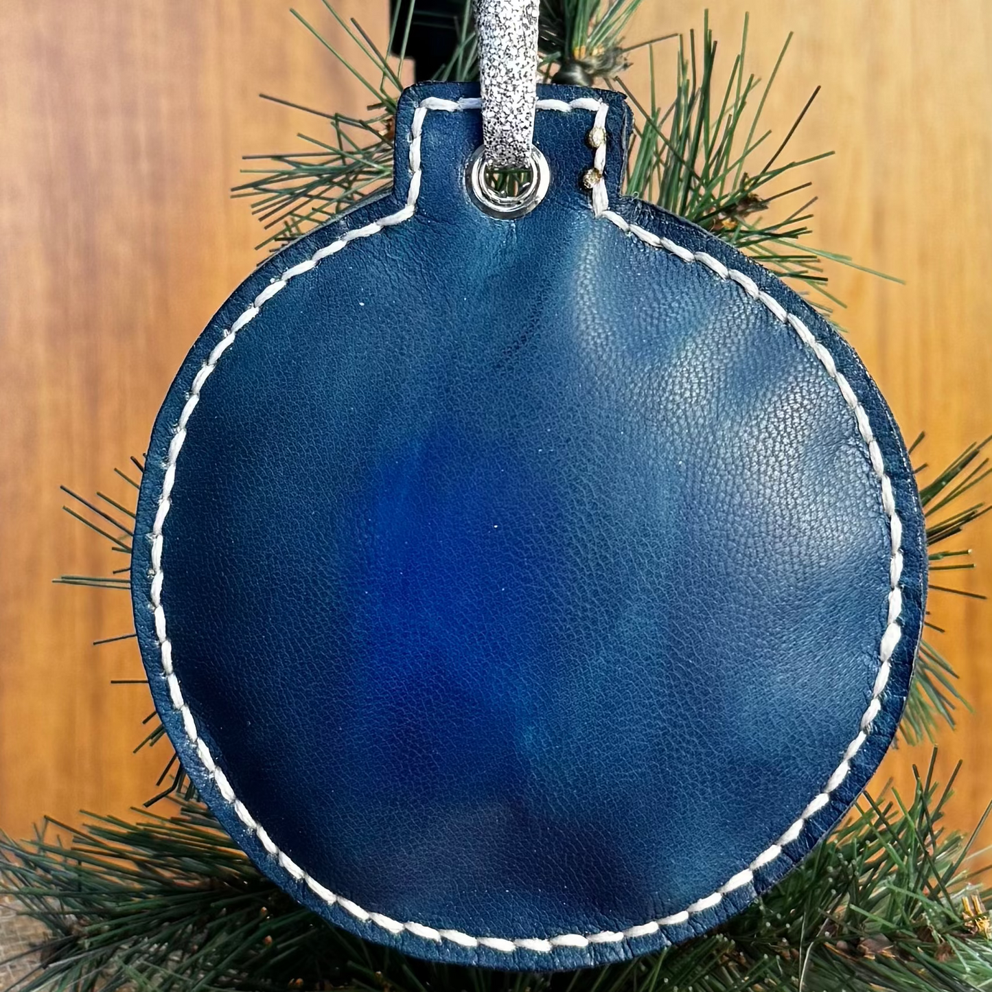 Leather Merry Pillow Ornament