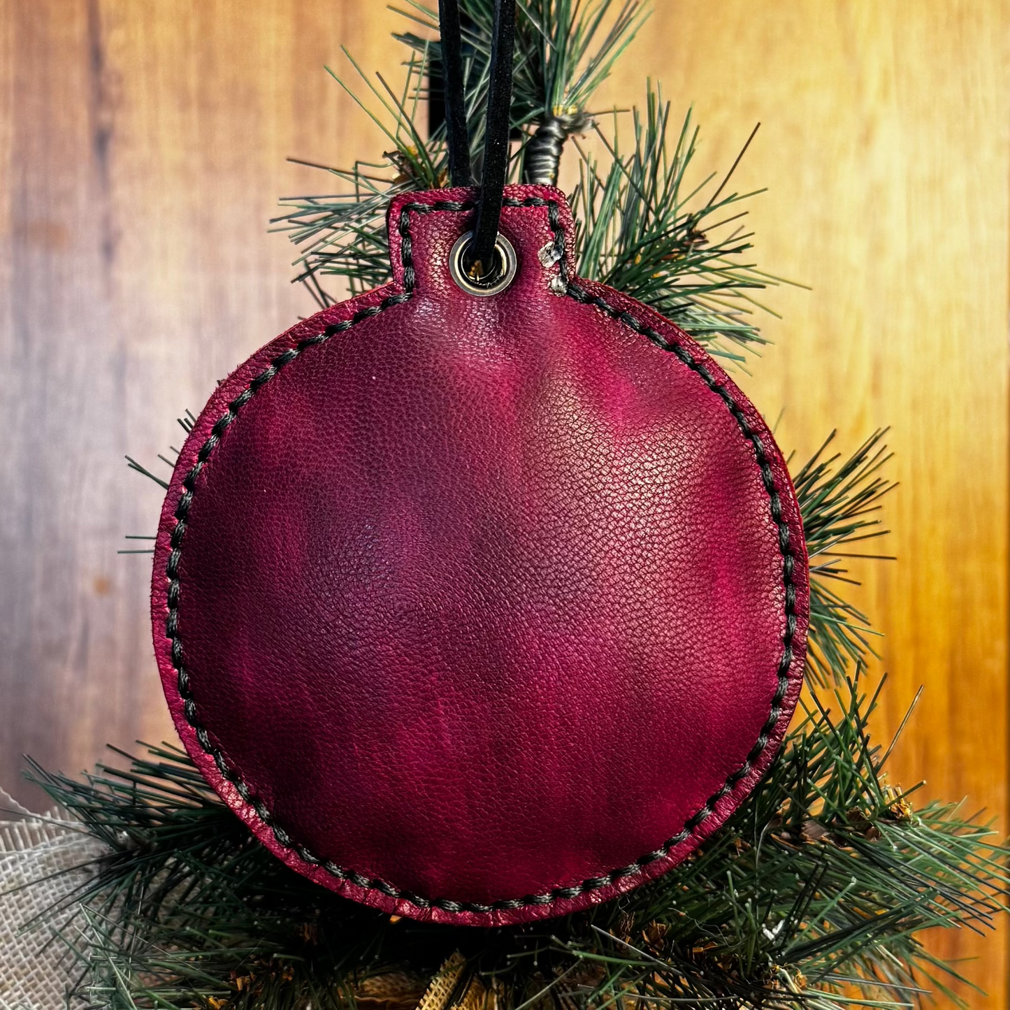 Leather Noel Pillow Ornament
