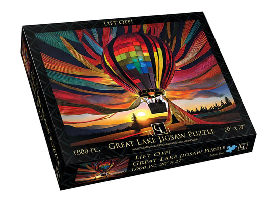 Lift Off! Hot Air Balloon 1,000 Piece Jigsaw Puzzle