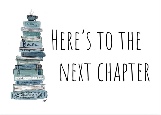 Here's to the Next Chapter Watercolor Greeting Card