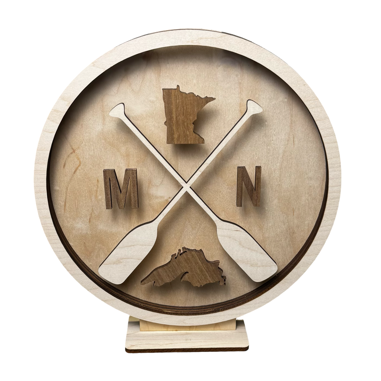 Minnesota, Lake Superior, and Paddle Round Shadow Box