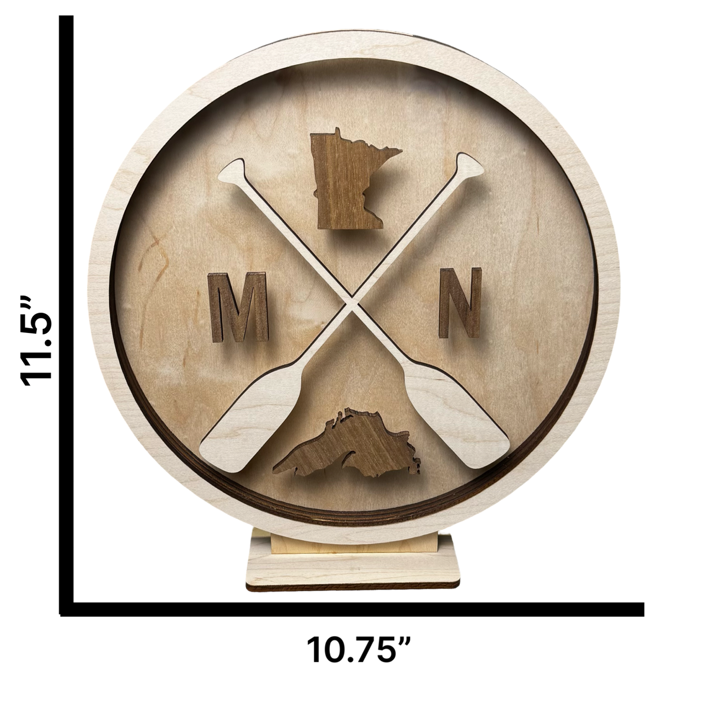 Minnesota, Lake Superior, and Paddle Round Shadow Box