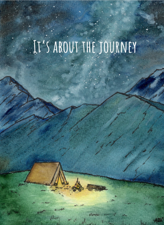 It's About the Journey Watercolor Greeting Card