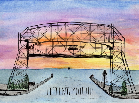 Lifting You Up Watercolor Greeting Card