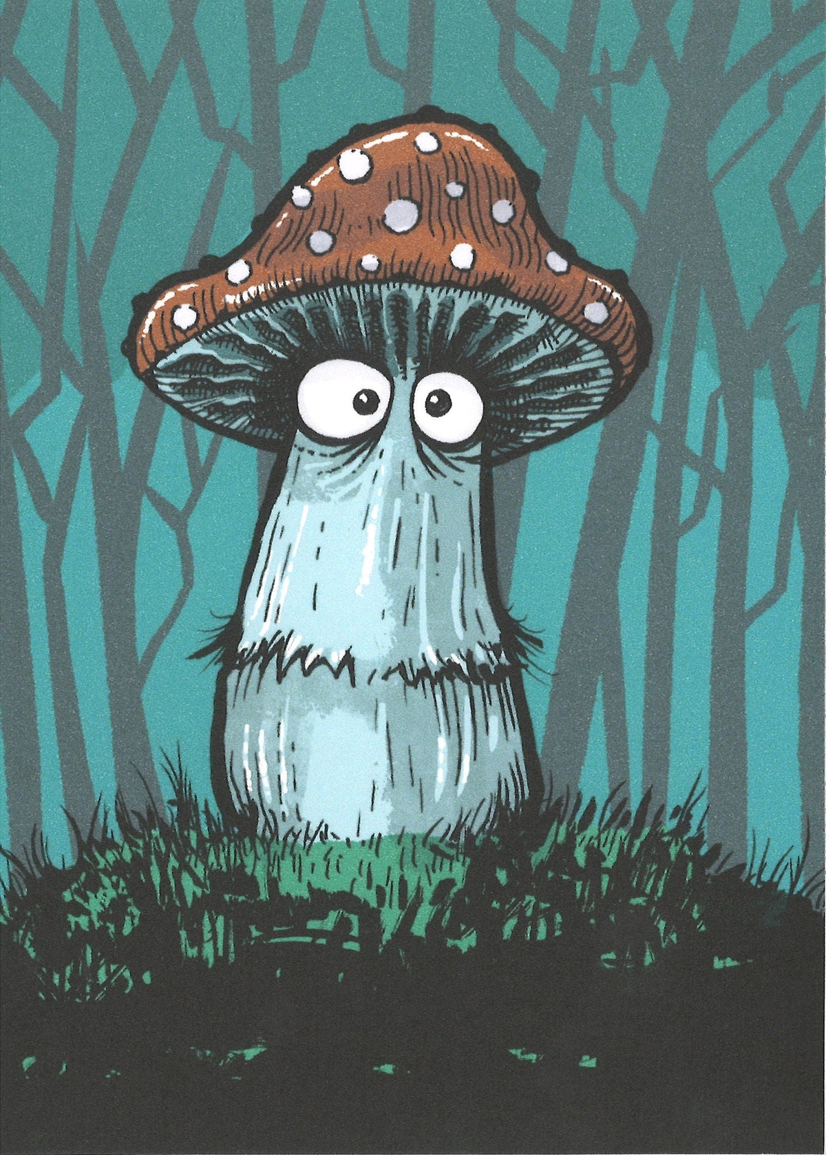 Mushroom Evening Greeting Card