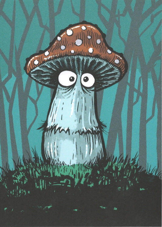 Mushroom Evening Greeting Card