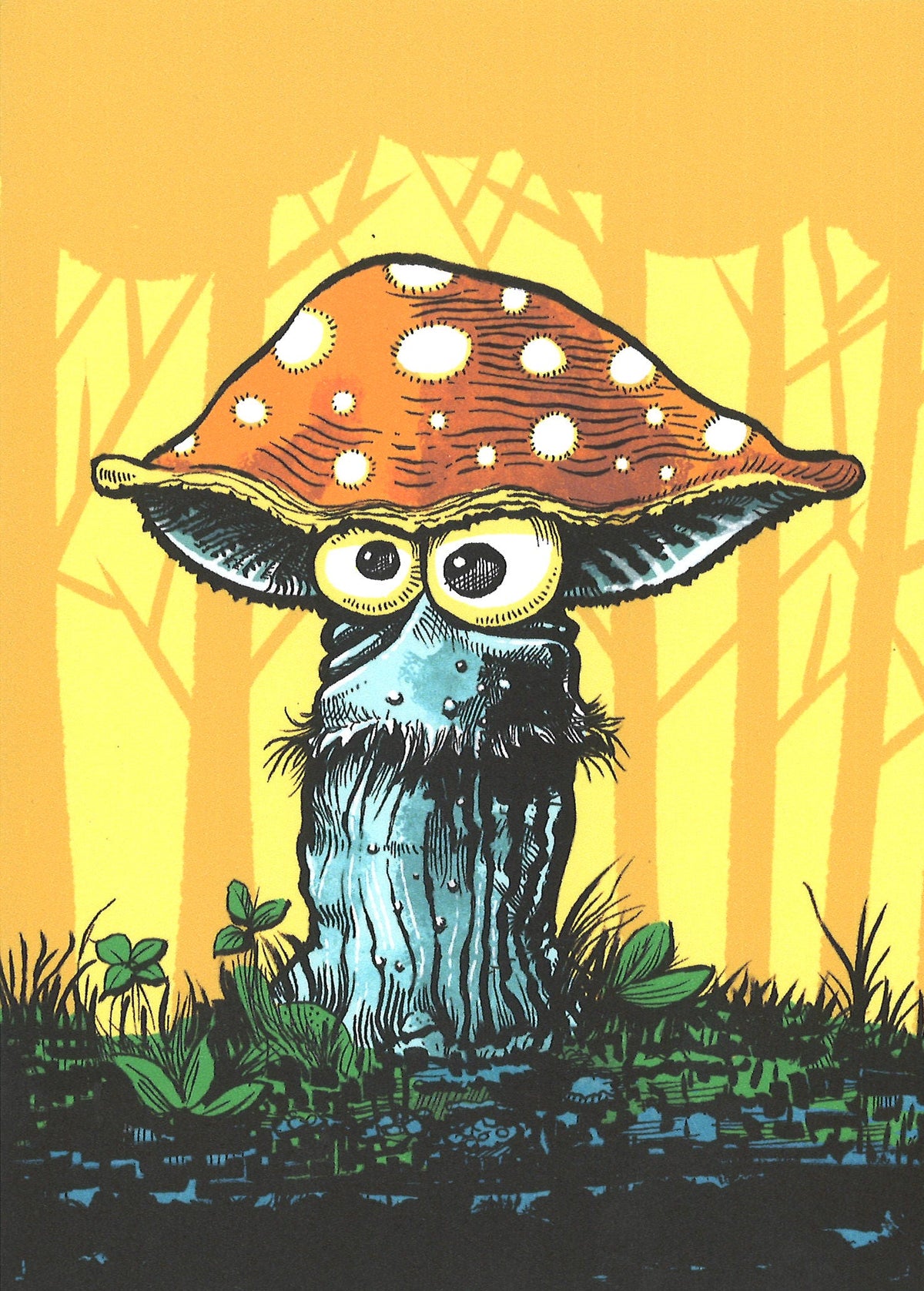 Mushroom Morning Greeting Card
