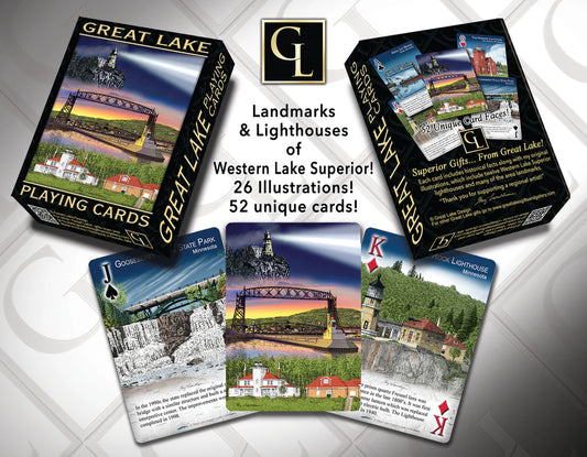 Great Lake Playing Cards Lights and Landmarks