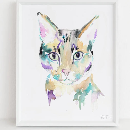 "Savannah" Cat Giclée print: 8" x 10"