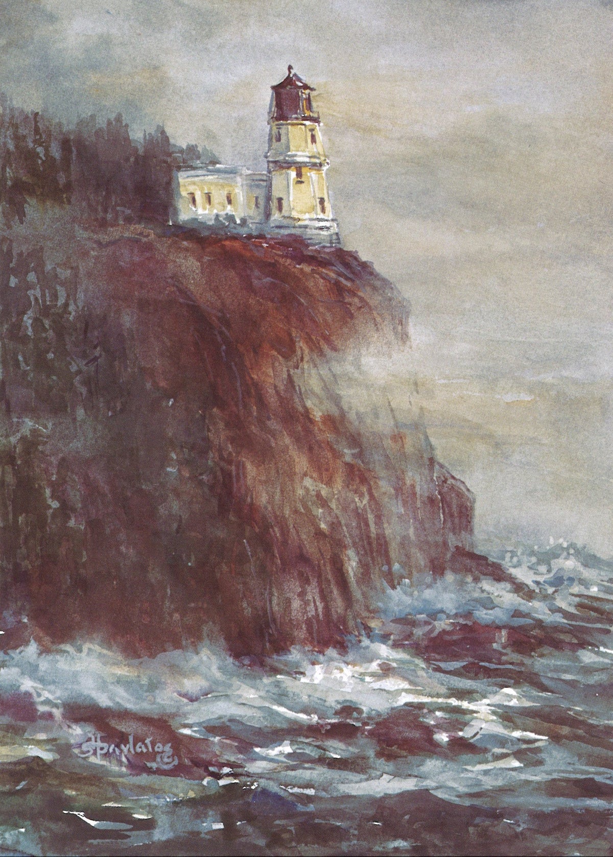 Split Rock/Rising Above the Storm Greeting Card