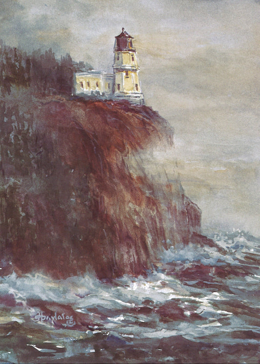 Split Rock/Rising Above the Storm Greeting Card