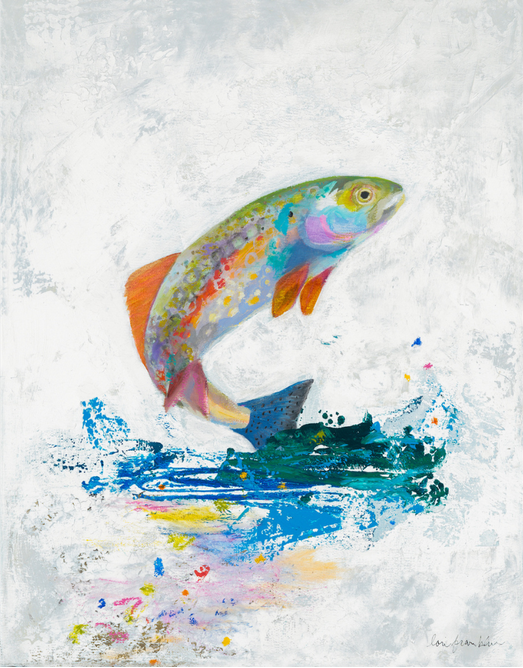 Tour En Lair (trout) Canvas Giclee Print