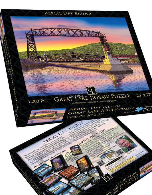 Aerial Bridge Sunset 1,000 Piece Jigsaw Puzzle