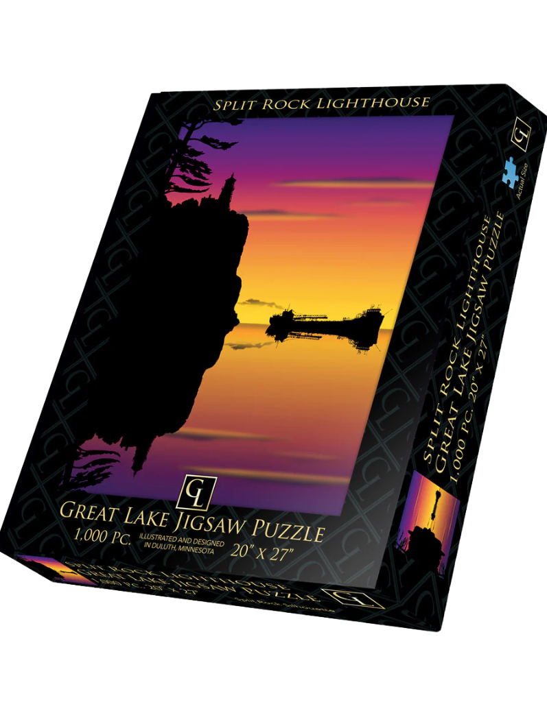 Split Rock Lighthouse Silhouette 1,00 Piece Jigsaw Puzzle