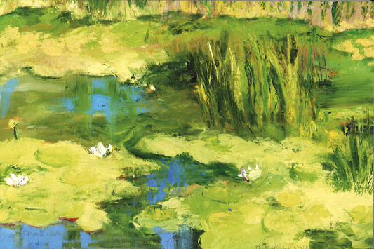 Water Lilies on Swan Greeting Card