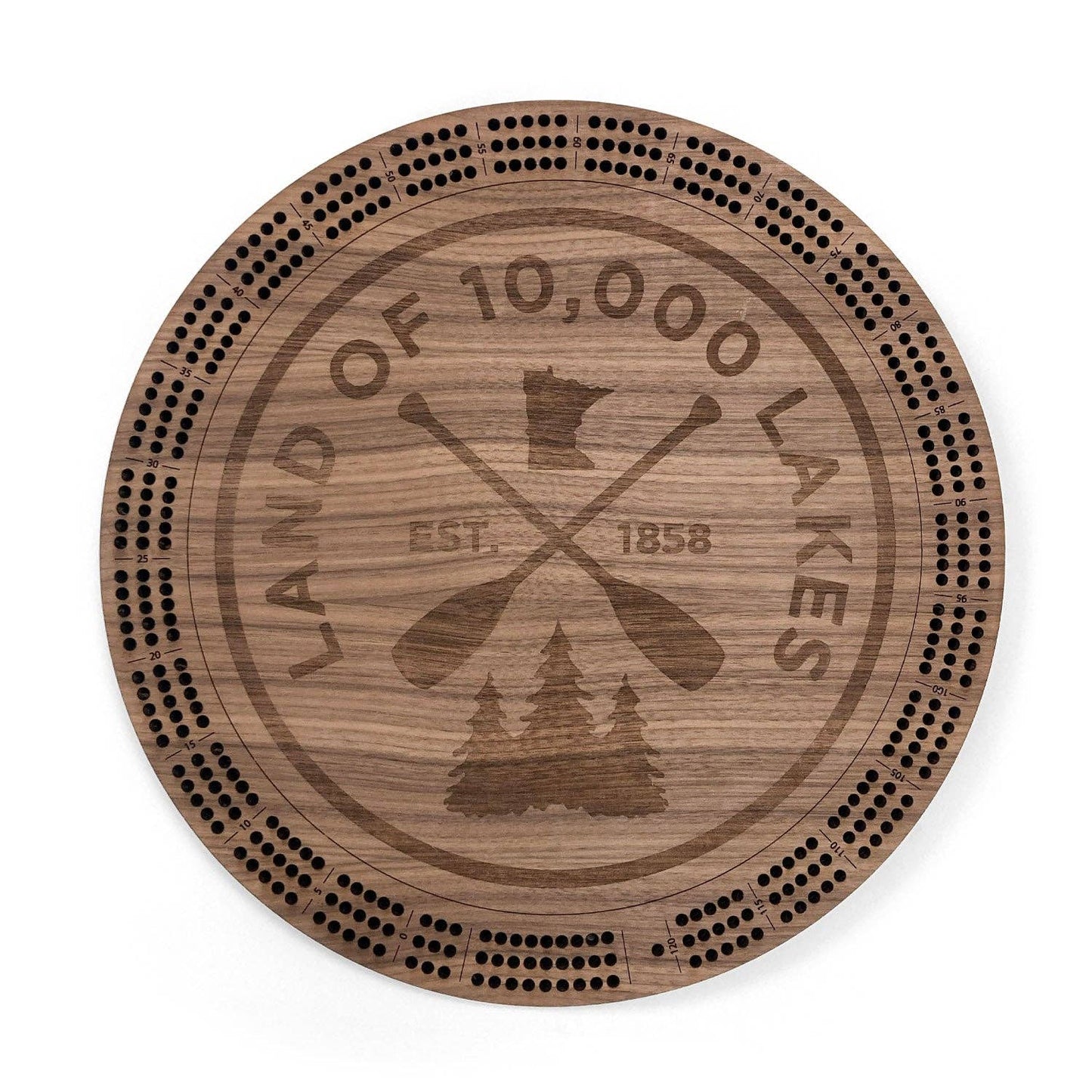 MN Lakes Cribbage Board