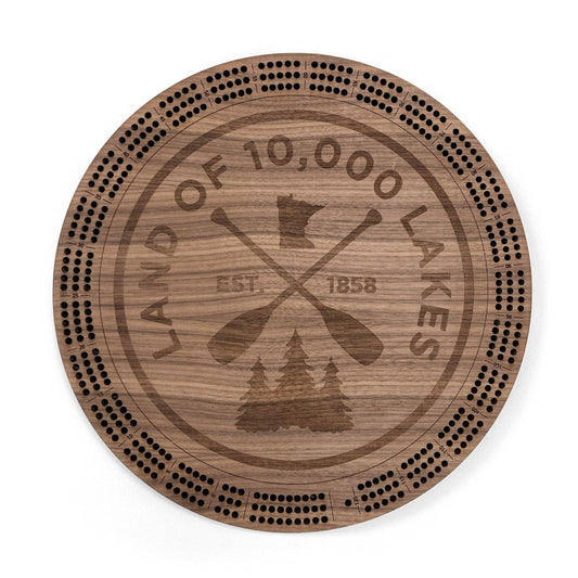 MN Lakes Cribbage Board