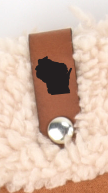 Breezy Mittens: Tab w/ Wisconsin State Shape