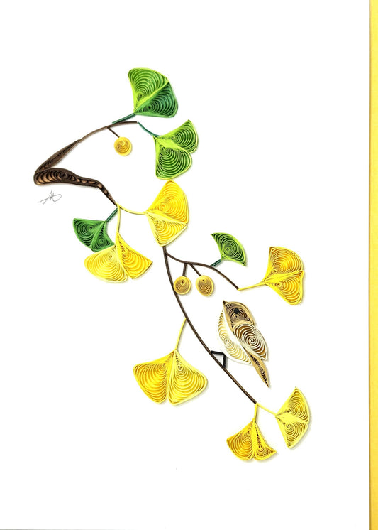 Ginkgo Quilled Greeting Card