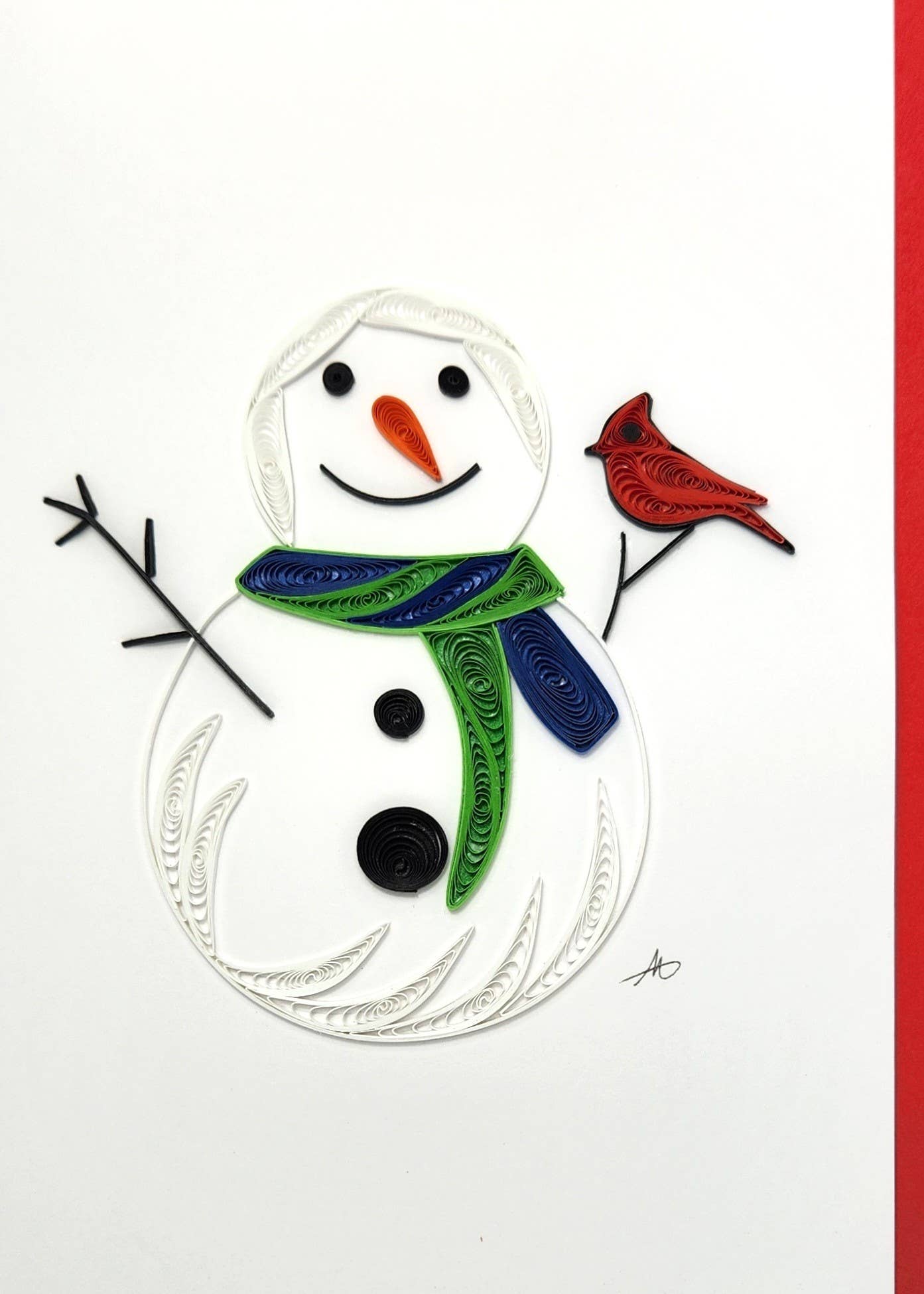 Snowman Quilled Greeting Card